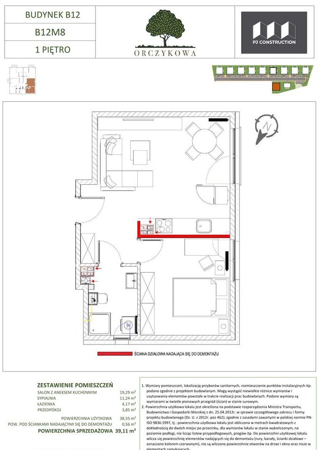 Nowe mieszkanie 2 pokojowe, pod lasem - Orczykowa 12/8
