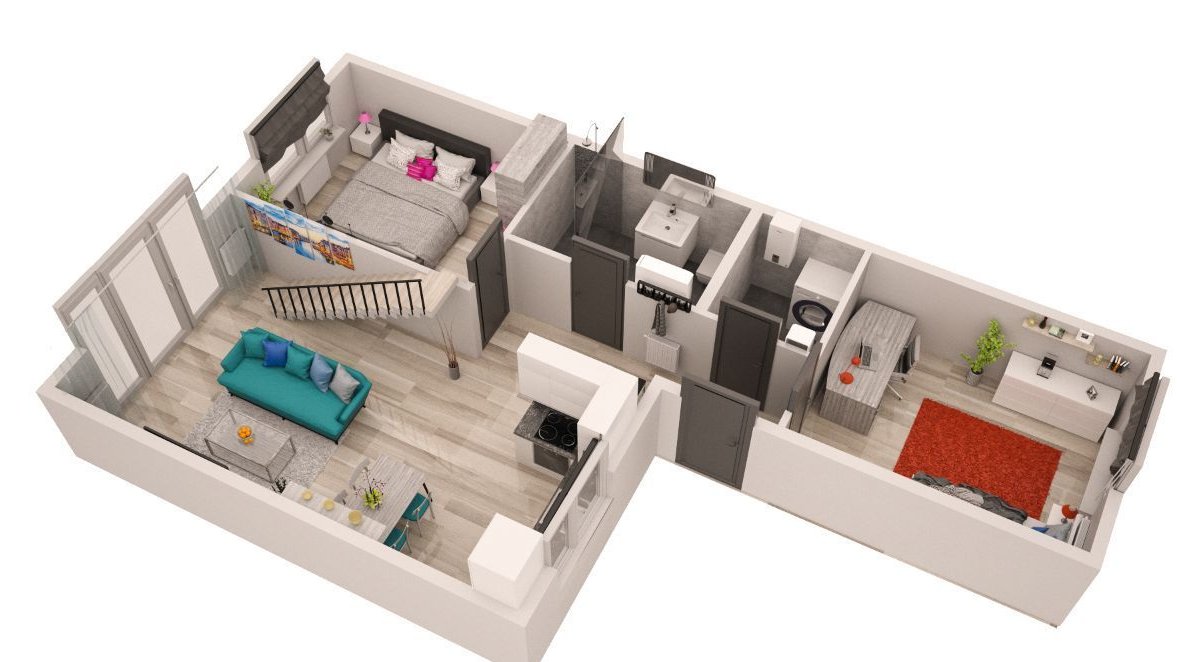 GOTOWE-dwupoziomowe -70m² + 41m²strych (111m²)+balkon+m.parkingowe