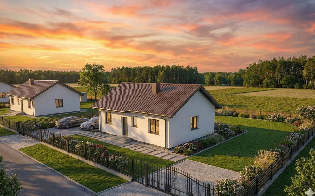 Elgiszewo. Dom w pobliżu jeziora Okonin i Golubia