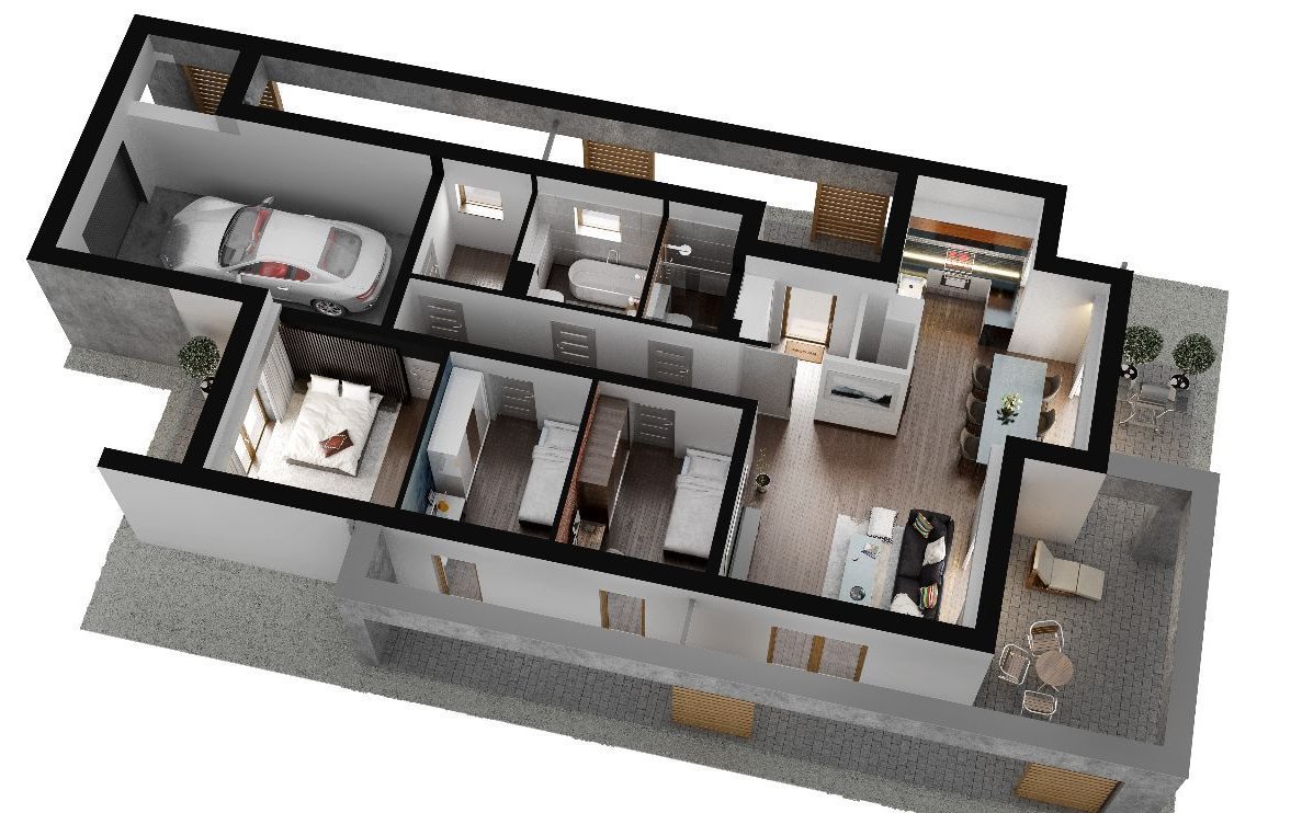 GOTOWY Nowoczesny Dom Parterowy