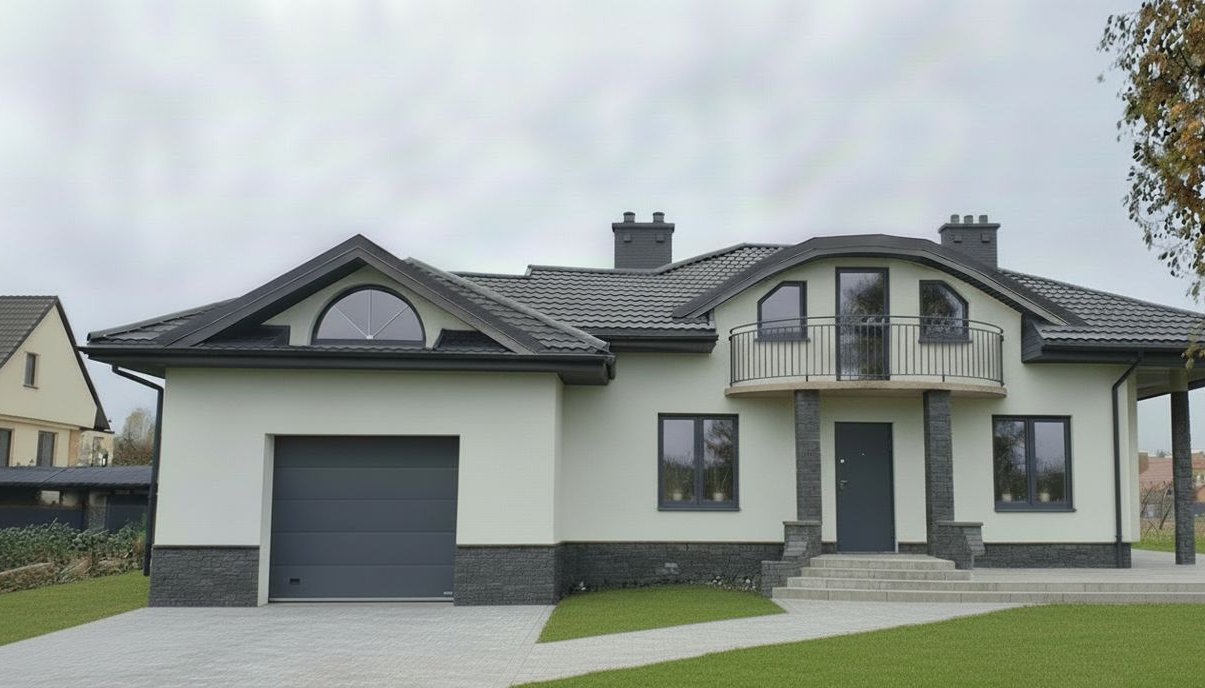 Dom wolnostojący w stanie surowym, działka 2200m