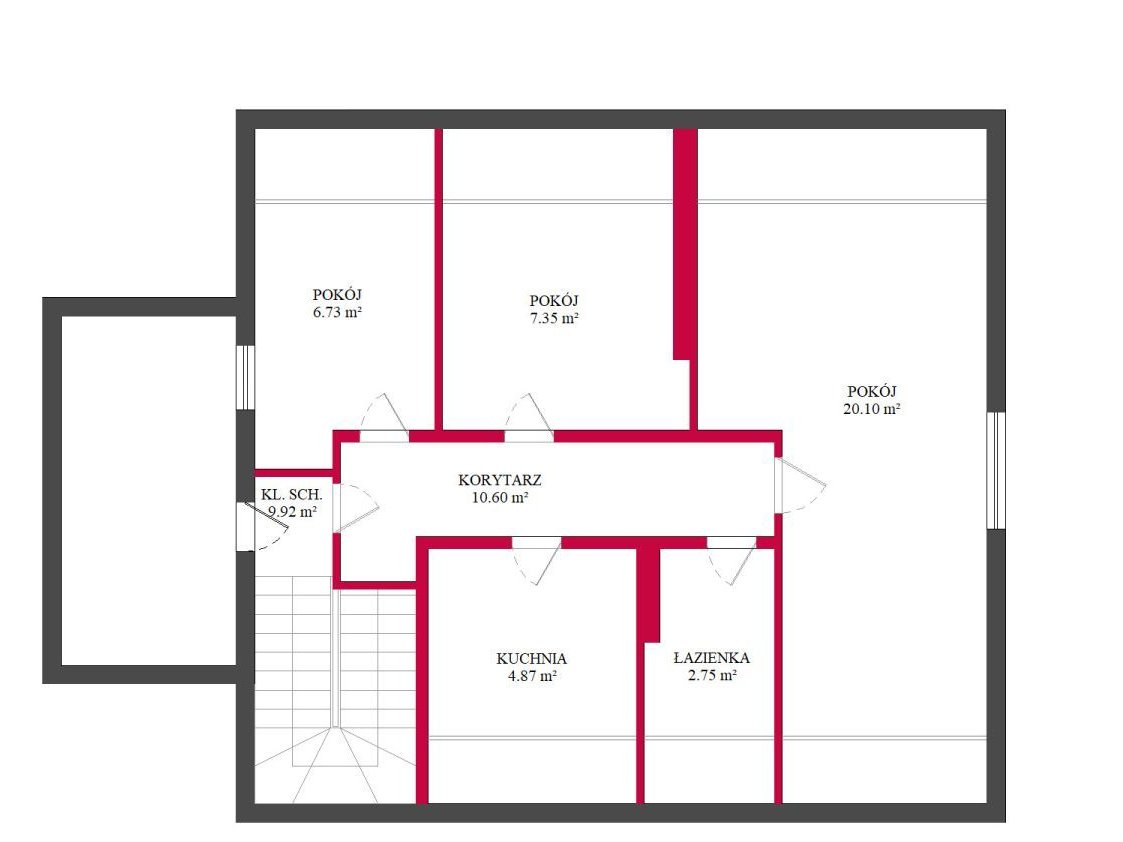 Poddasze do adaptacji w domu z ogrodem