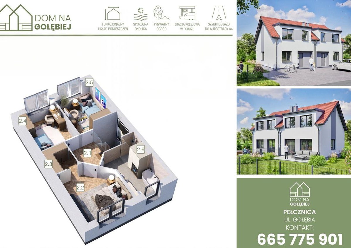 Dom w zab. dwulokalowej Pełcznica Kąty Wrocławskie