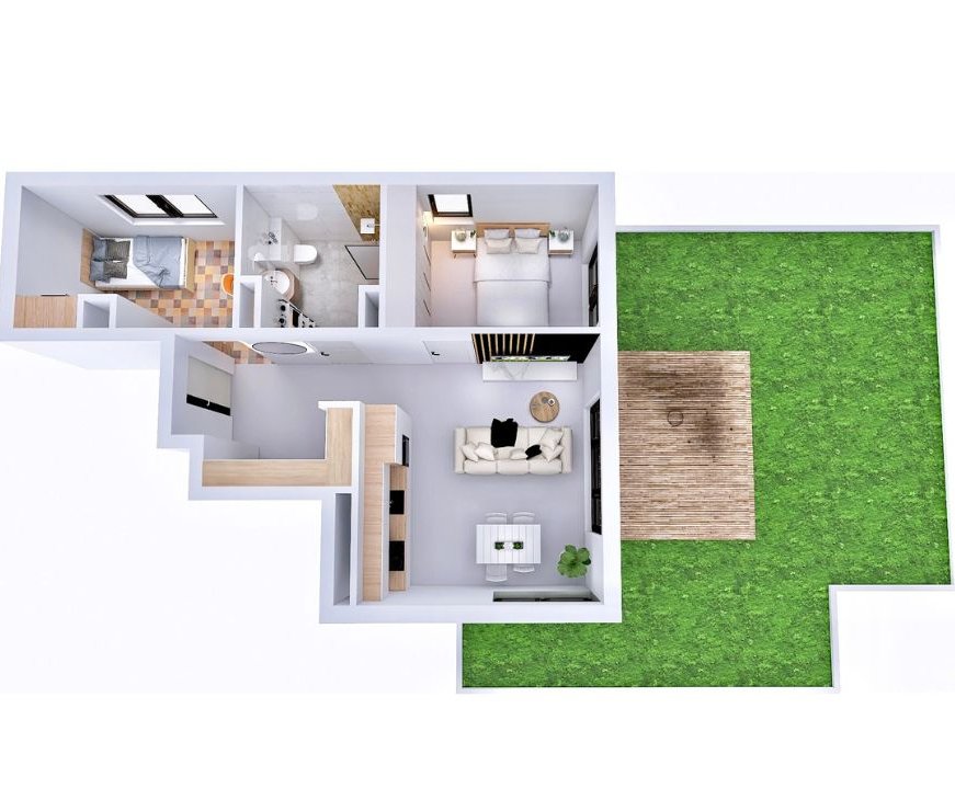 3-pokojowe mieszkanie+ 12 m² taras oraz 25 m² ogródek! 6.900 zł/m2!