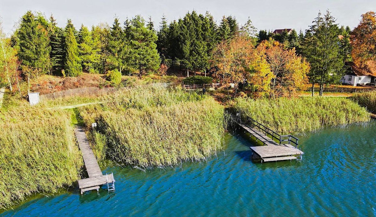 Dom 45 m od linii brzegowej jeziora | własny pomost | Mazury – Burdąg