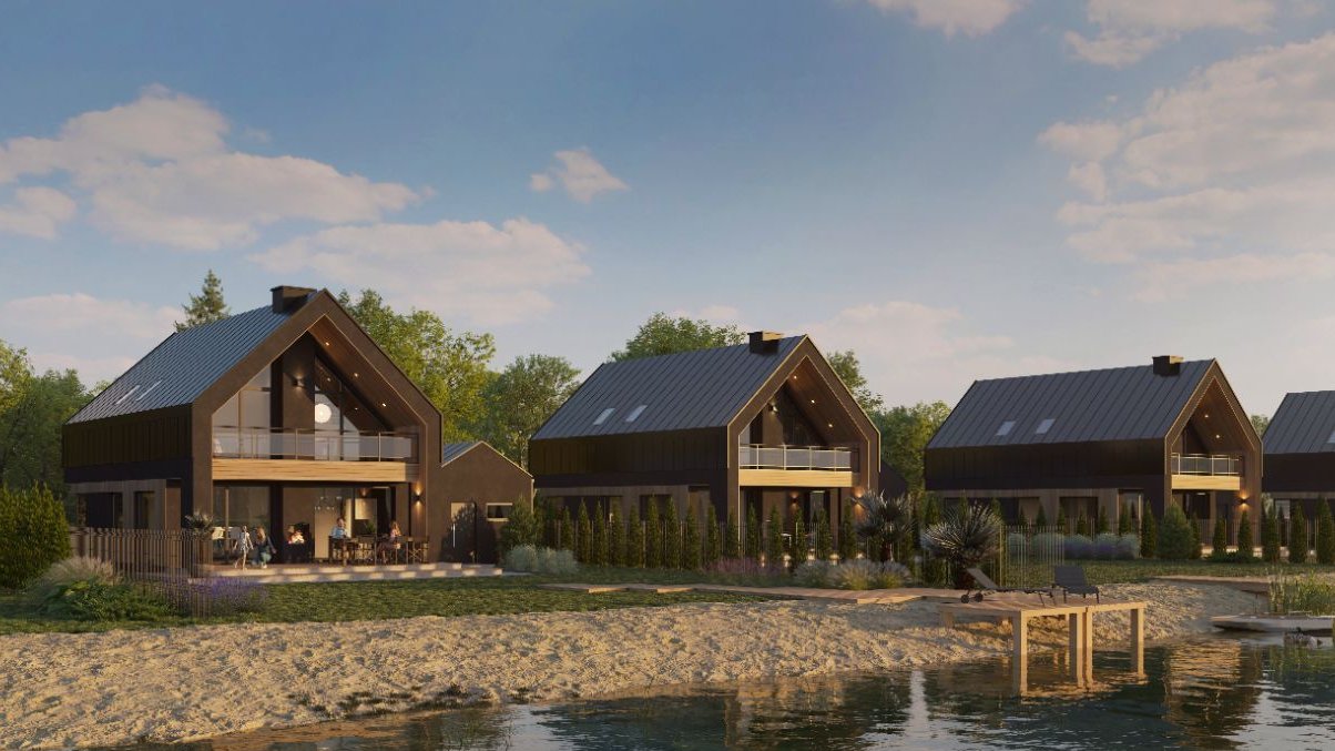 Wyjątkowy dom z garażem nad jeziorem