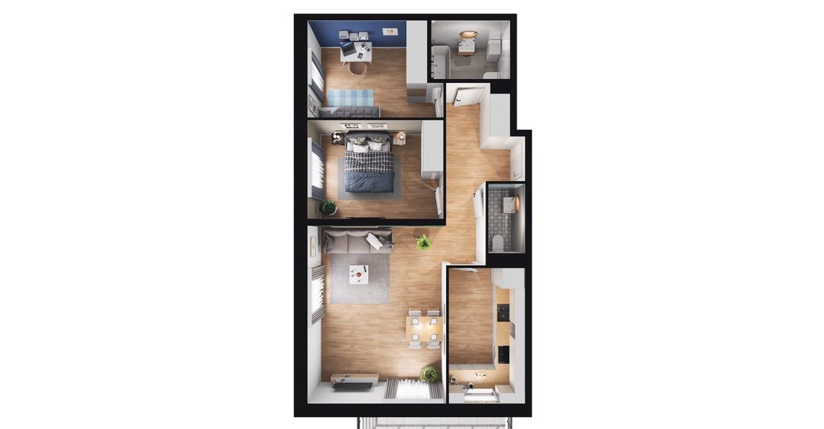 3-pokojowe mieszkanie 72m2 Bez Prowizji