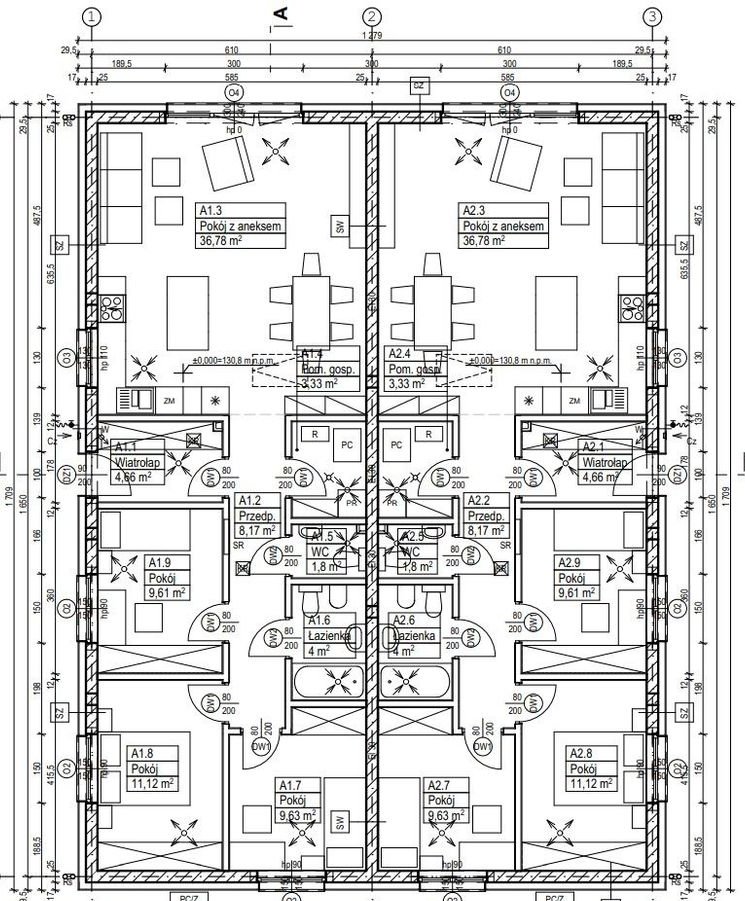 Dom w zabudowie bliźniaczej 89m2 na dużej działce