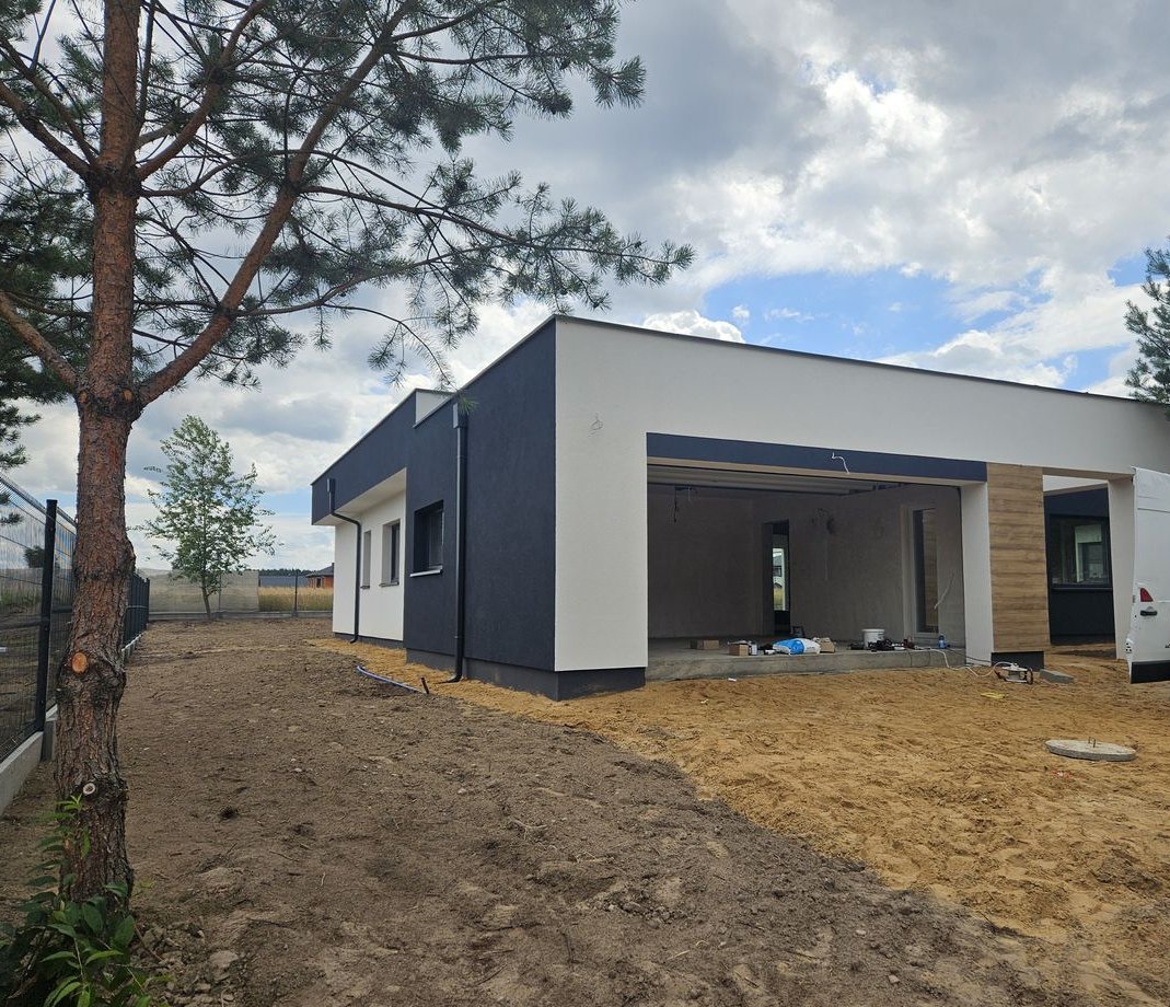 Piękny nowoczesny dom z płaskim dachem!!! II ETAP