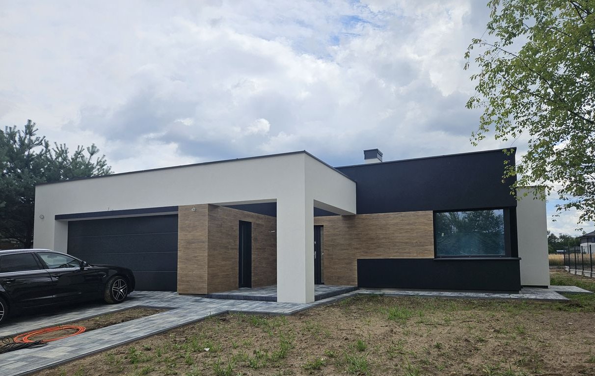 Piękny nowoczesny dom z płaskim dachem!!! II ETAP