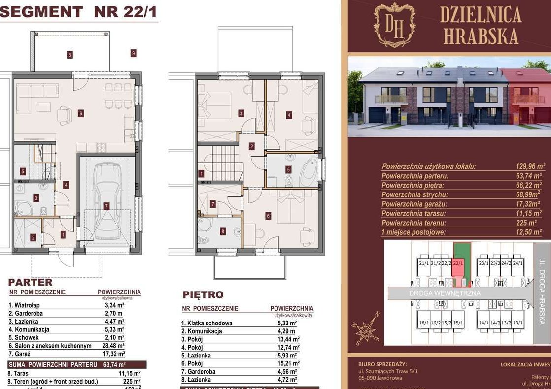 Dom 130 m2 z garażem i ogródkiem 240 m2 - Dzielnica Hrabska IV Etap