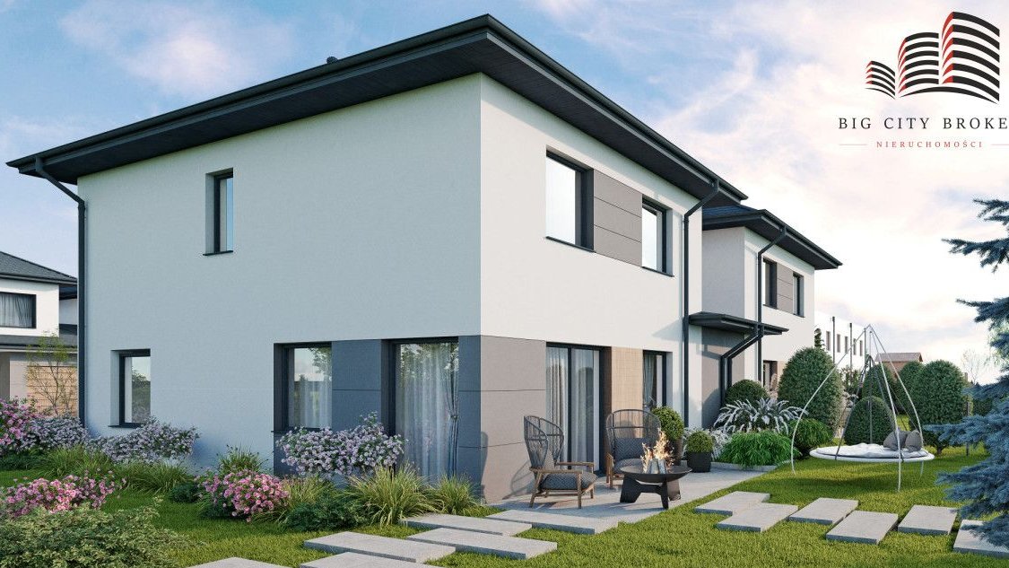 Nowoczesny dom w zabudowie bliźniaczej