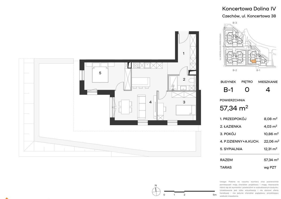 Osiedle Koncertowa Dolina | mieszkanie 3-pok. | 4