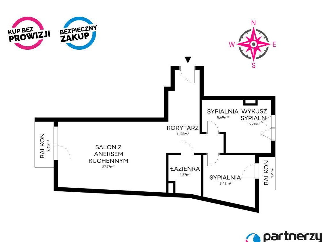 3 pokoje w Centrum Gdyni/Plaża/Bulwar/Nowe