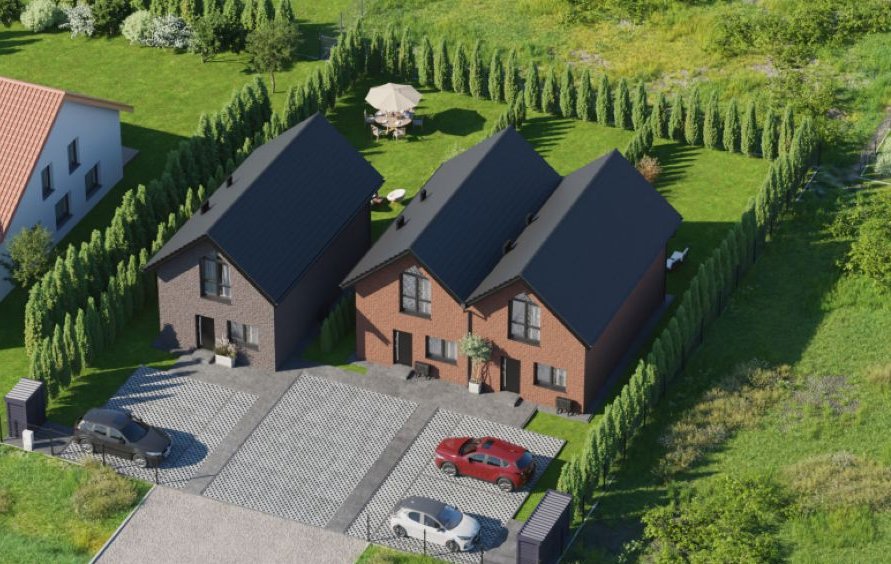 Bliźniak pod Wrocławiem w stylu Bawarskim