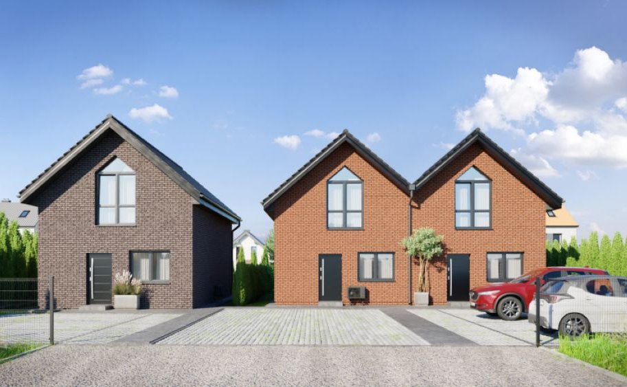 Bliźniak pod Wrocławiem w stylu Bawarskim