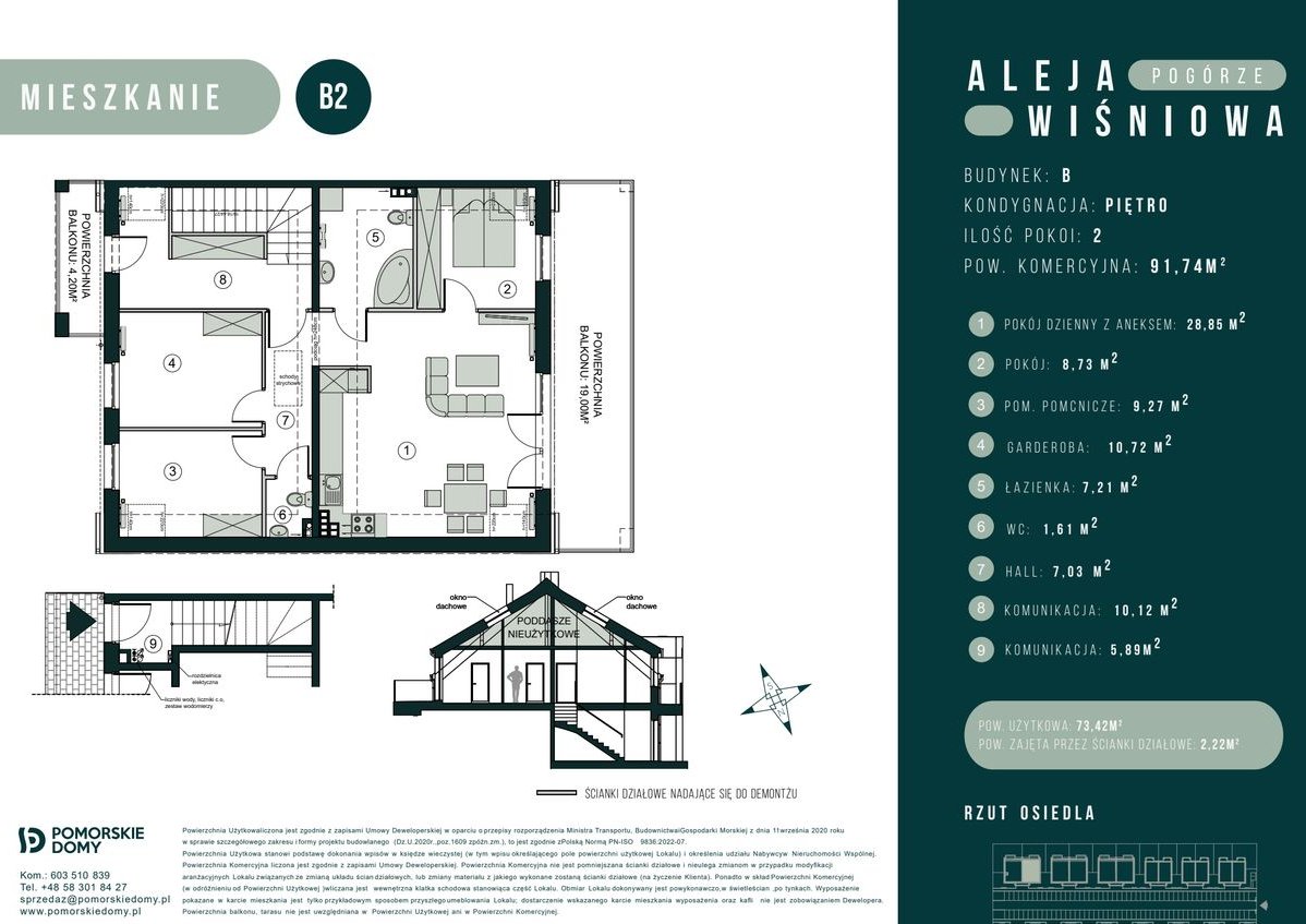 Aleja Wiśniowa Pogórze | mieszkanie 91,74 m2 |B_2