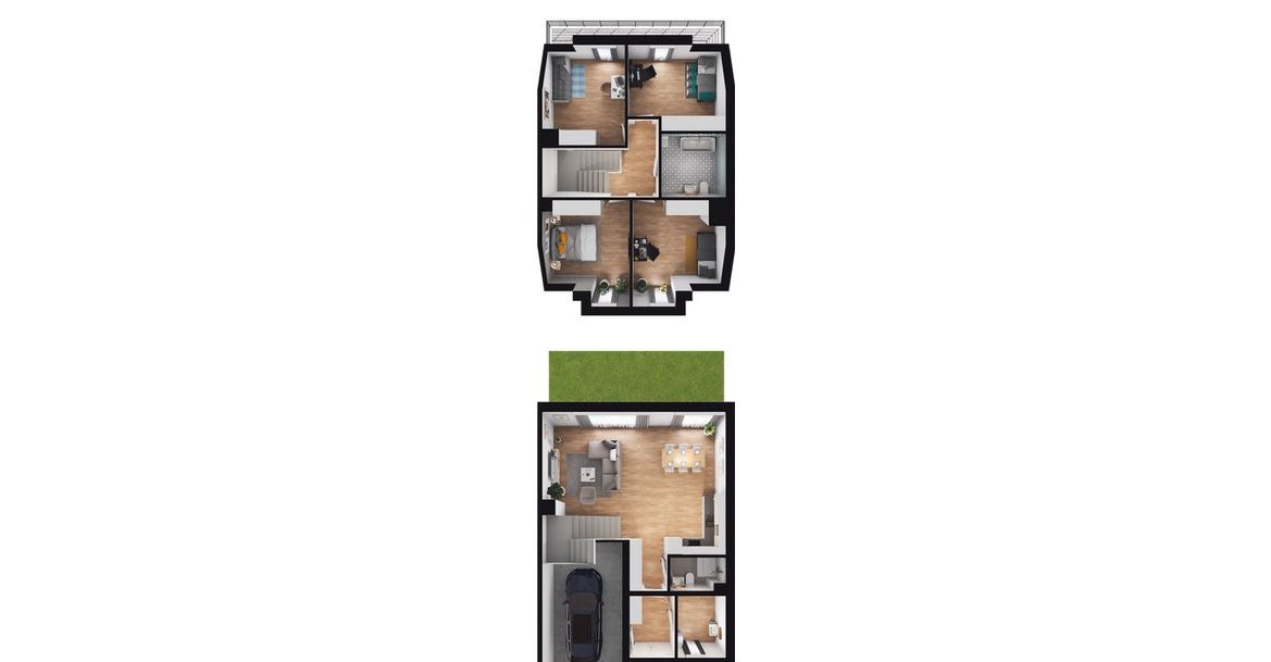5-pokojowy dom 125m2 + ogródek Bezpośrednio