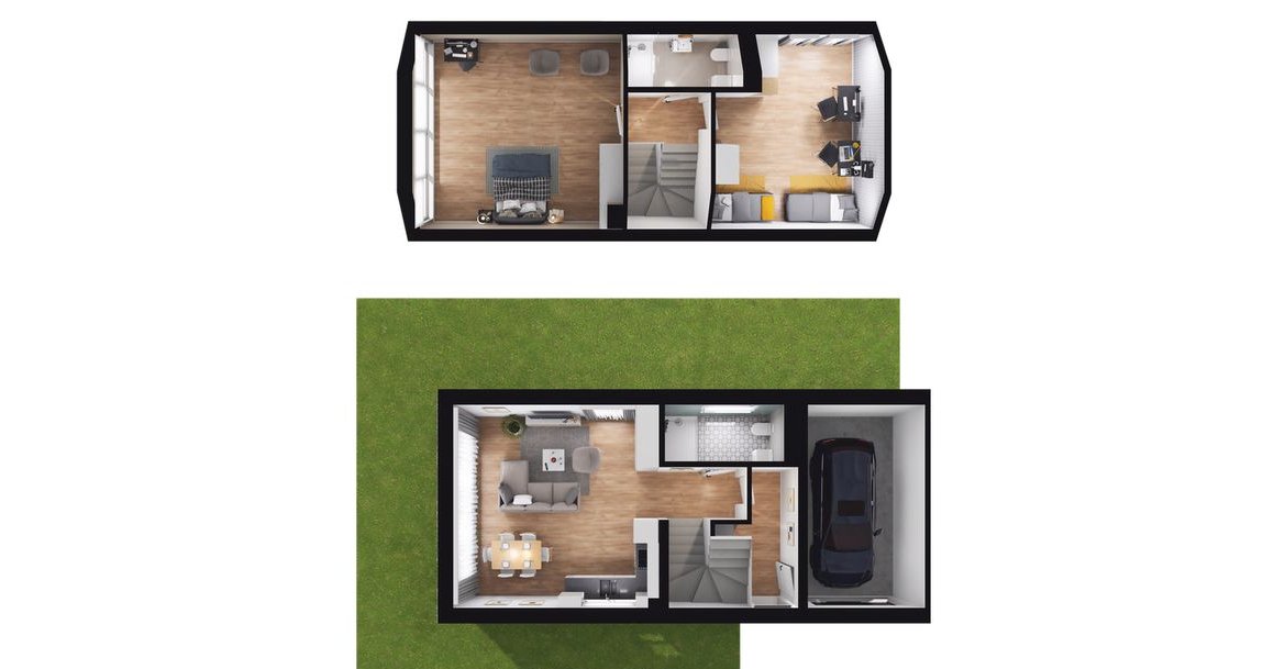 3-pokojowy dom 107m2 + ogródek Bezpośrednio