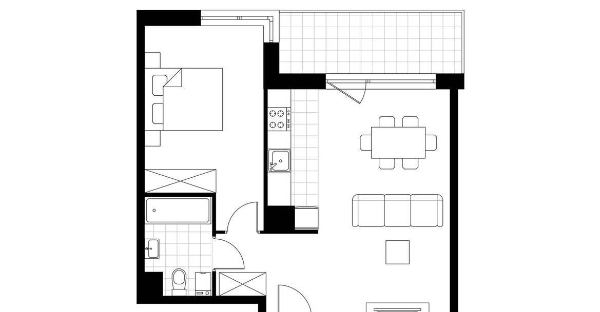2-pokojowe mieszkanie 47m2 + balkon Bezpośrednio