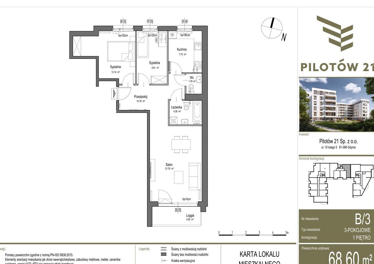 Pilotów 21 | mieszkanie 3-pok. | B/3