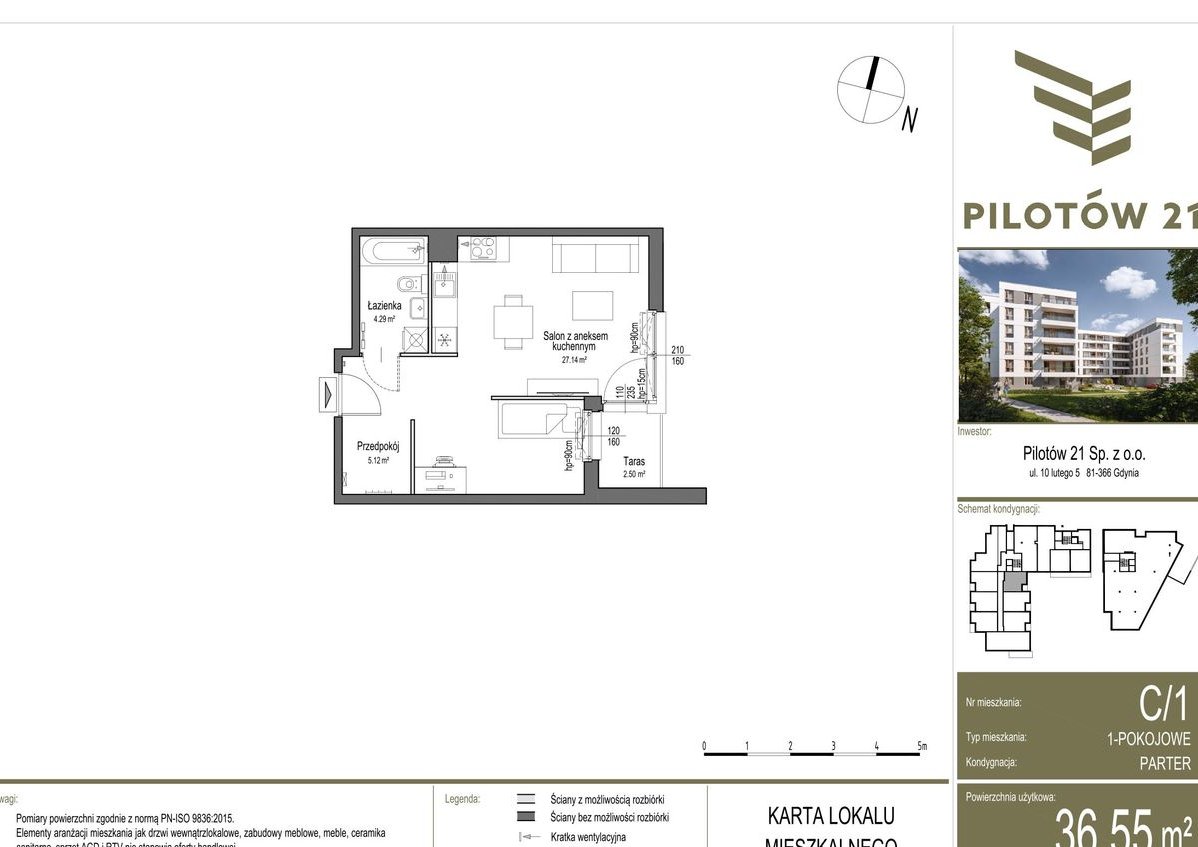Pilotów 21 | mieszkanie 1-pok. | C/1