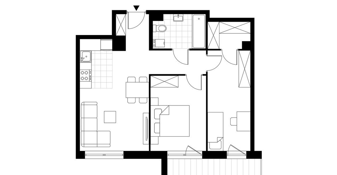 3-pokojowe mieszkanie 56m2 + balkon Bezpośrednio