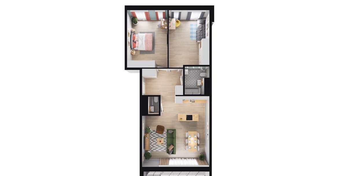 3-pokojowe mieszkanie 76m2 + balkon