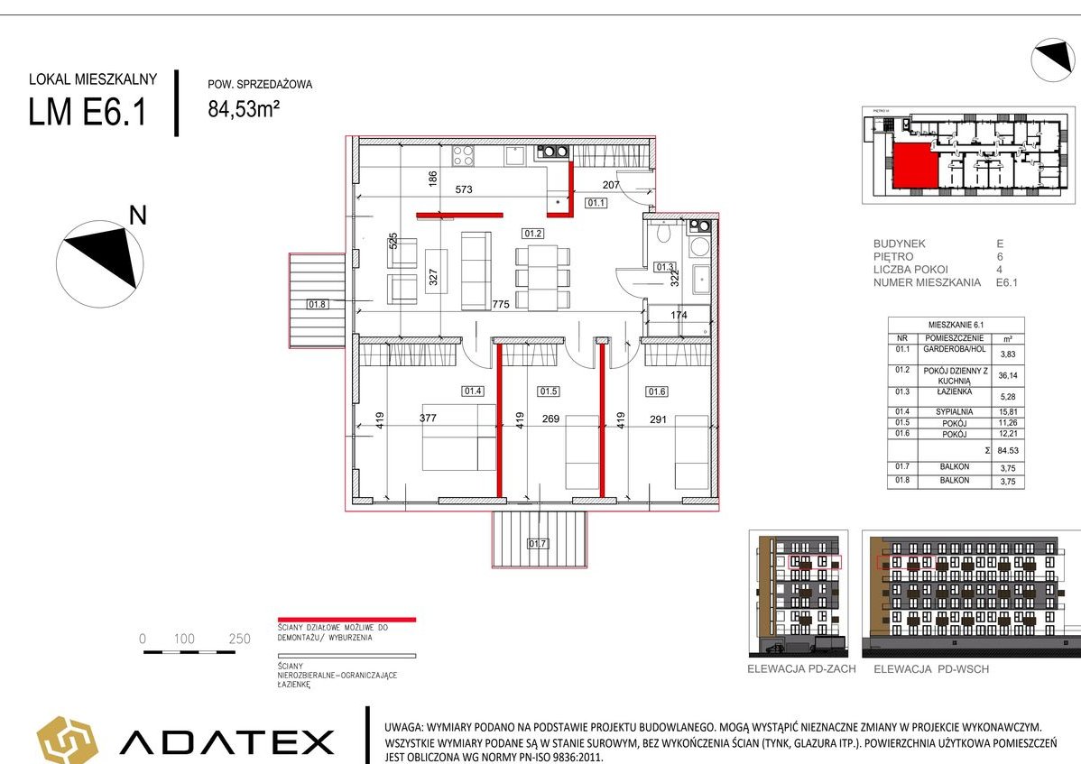 Nowa Dąbrowa | mieszkanie 4-pok. | E_E6.1