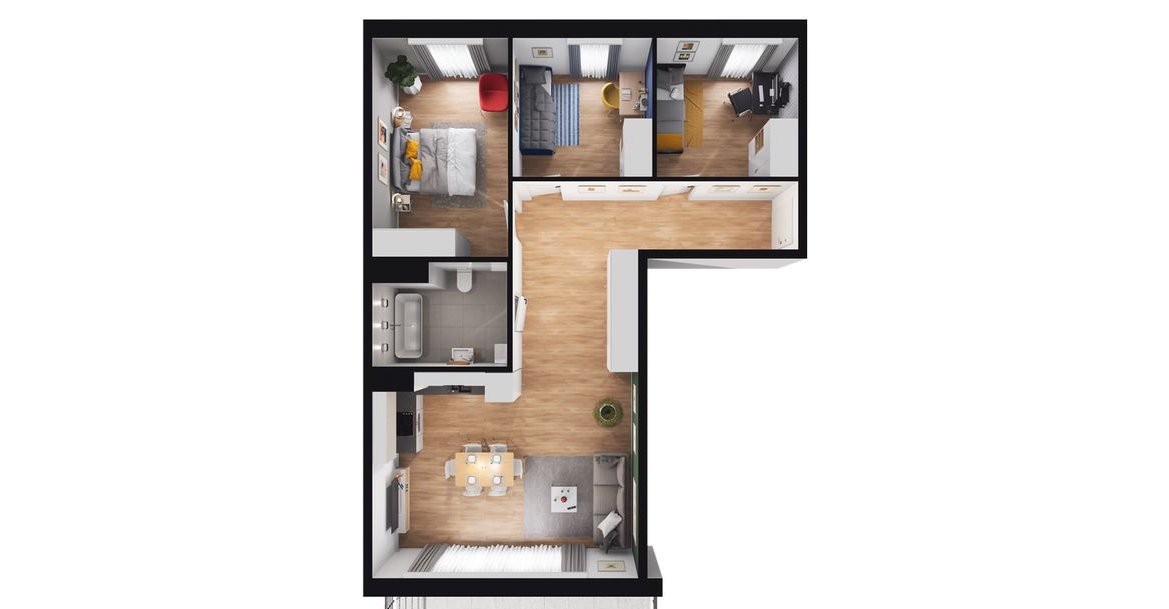 4-pokojowe mieszkanie 73m2 + balkon Bez Prowizji