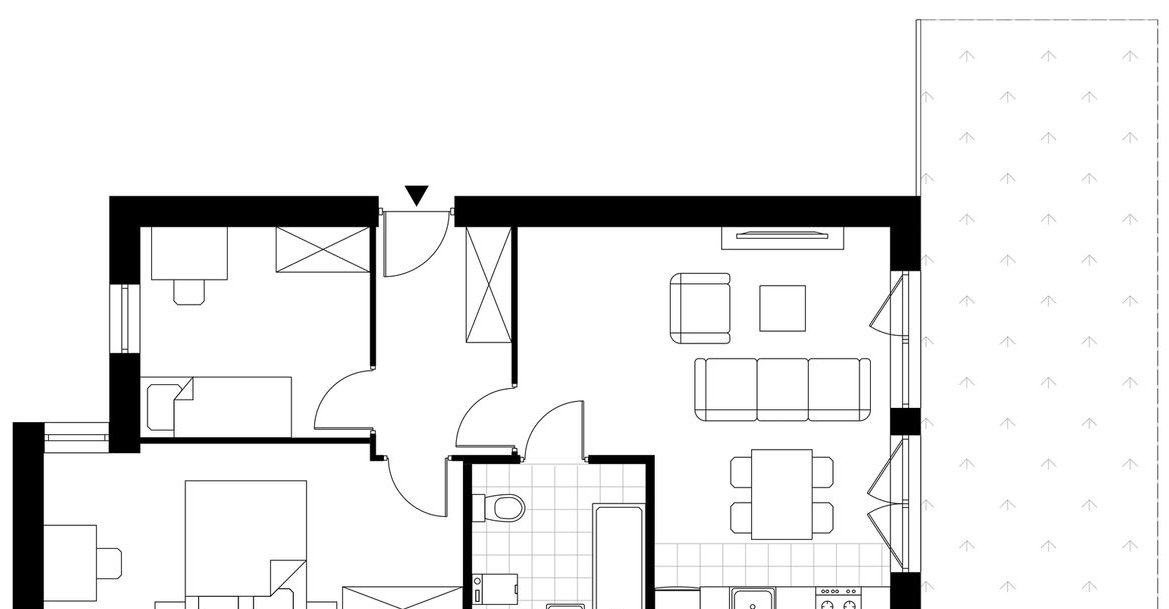 3-pokojowe mieszkanie 55m2 + ogródek Bezpośrednio