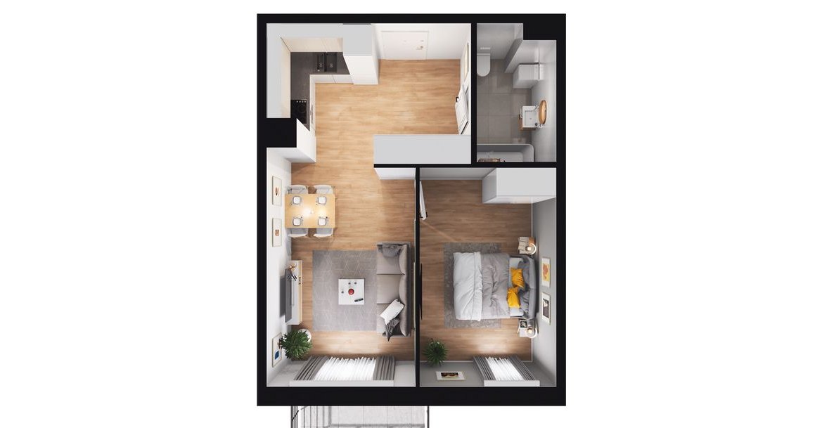 2-pokojowe mieszkanie 41m2 + balkon Bez Prowizji