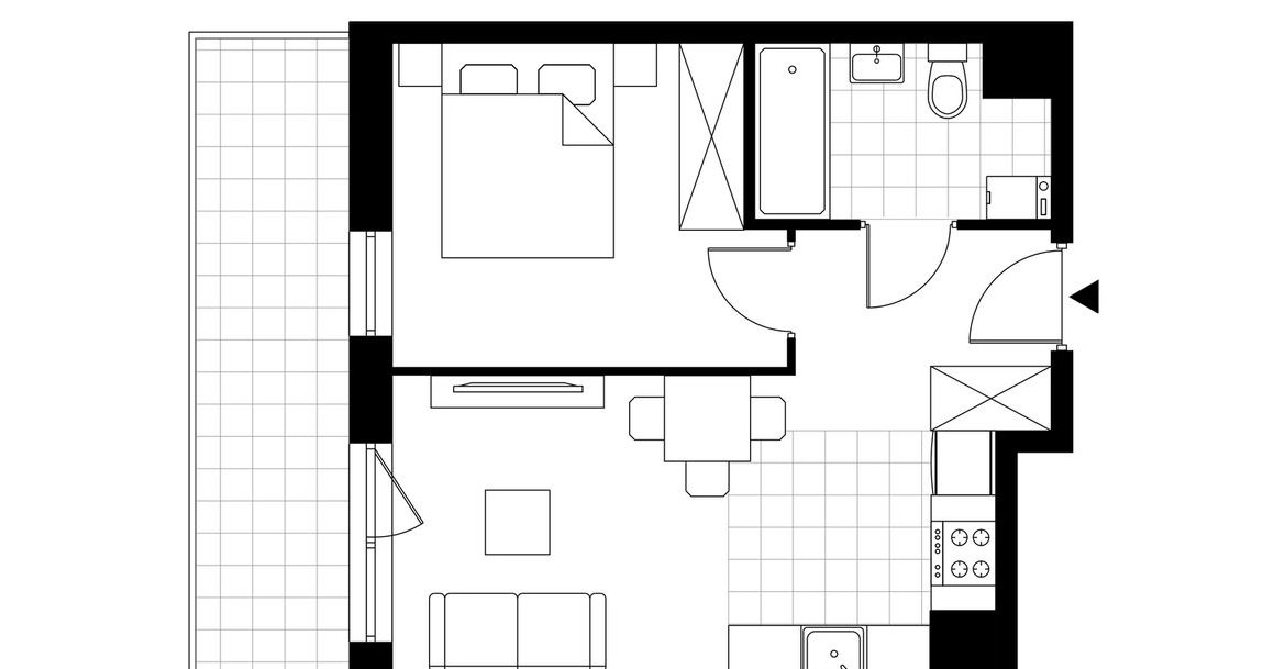 2-pokojowe mieszkanie 34m2 + balkon Bezpośrednio