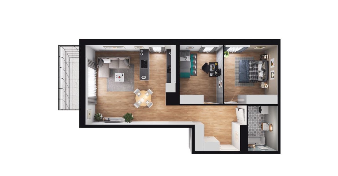 3-pokojowe mieszkanie 67m2 + balkon Bezpośrednio