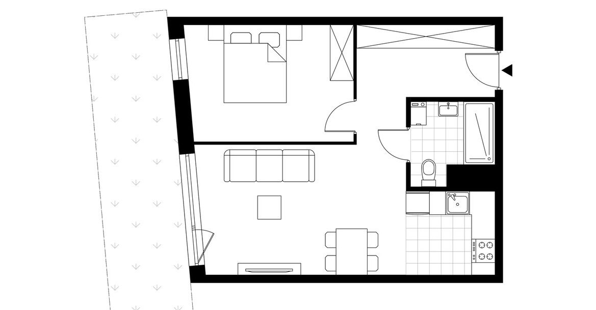 2-pokojowe mieszkanie 44m2 + ogródek