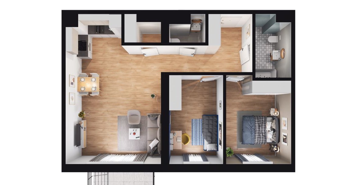 3-pokojowe mieszkanie 73m2 + balkon Bez Prowizji