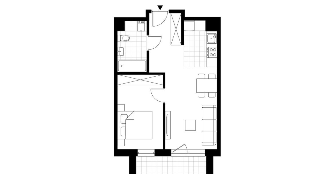 2-pokojowe mieszkanie 39m2 + balkon Bez Prowizji