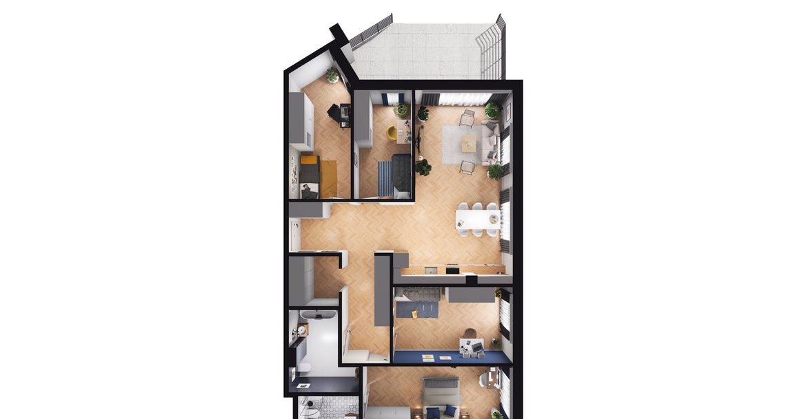 5-pokojowe mieszkanie 113m2 + taras Bez Prowizji