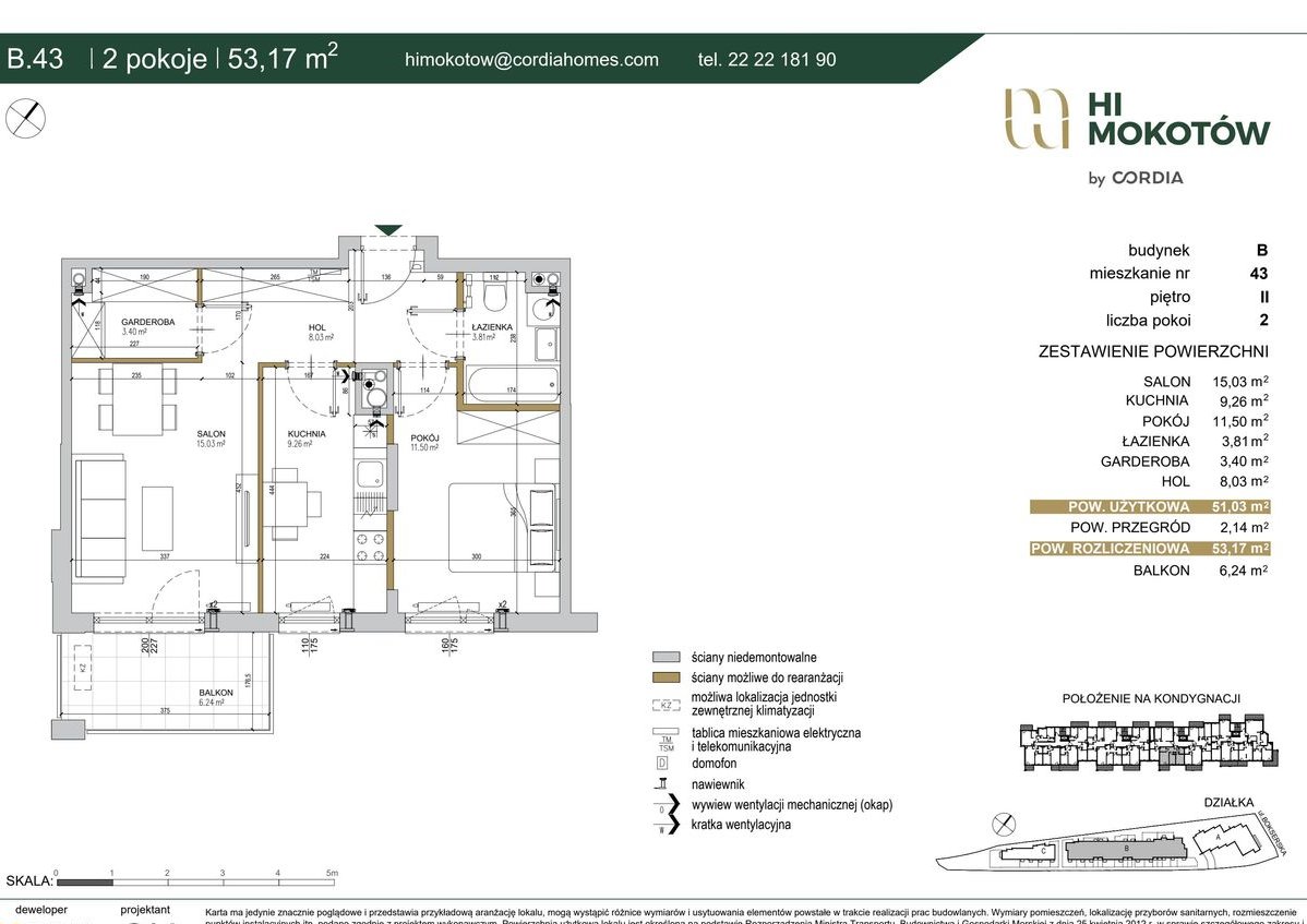 2-pokojowe mieszkanie 51m2 + balkon Bez Prowizji