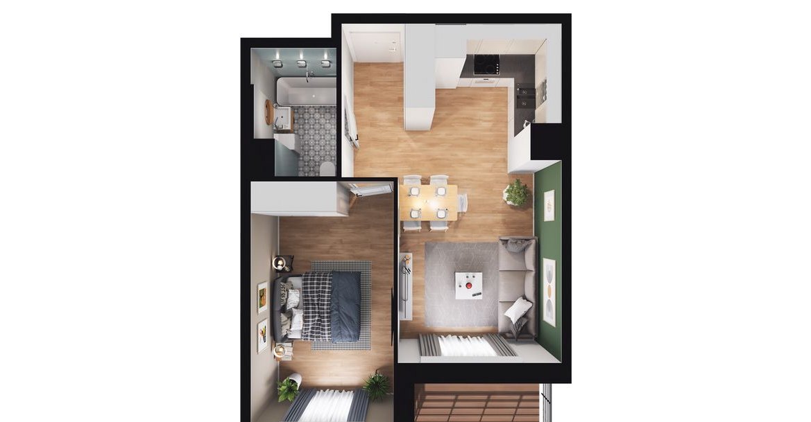 2-pokojowe mieszkanie 40m2 + taras Bez Pośredników