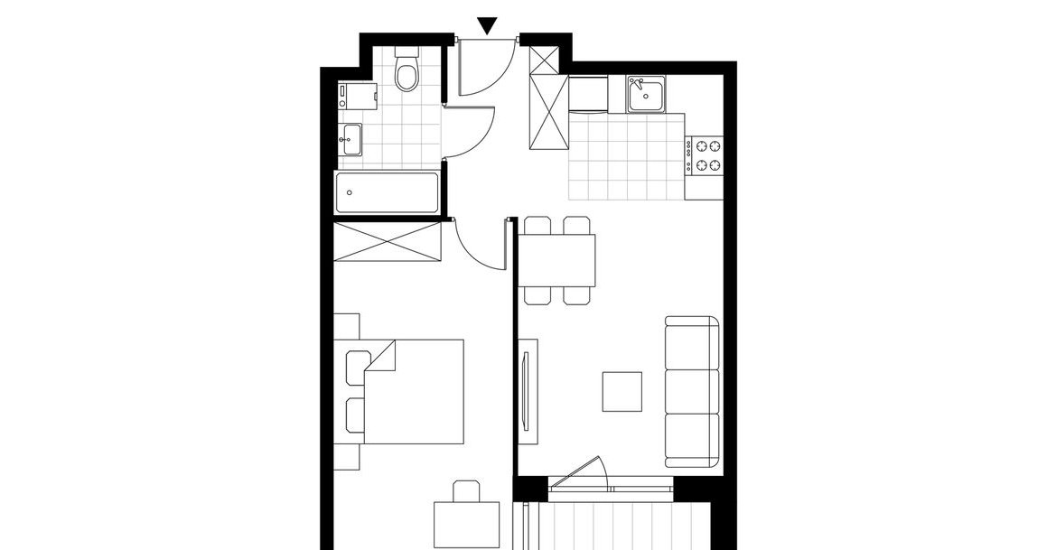 2-pokojowe mieszkanie 40m2 + taras Bez Prowizji