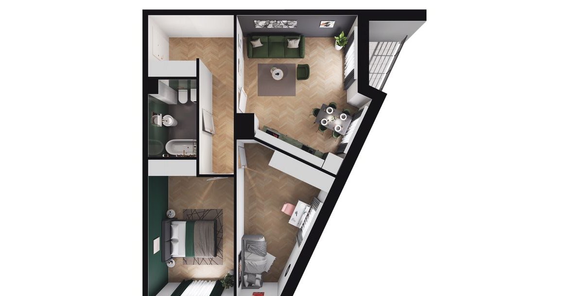 3-pokojowe mieszkanie 63m2 + loggia Bezpośrednio