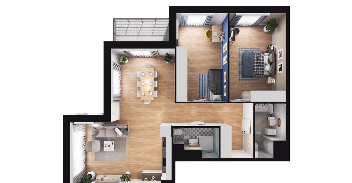 3-pokojowe mieszkanie 79m2 + loggia Bez Prowizji