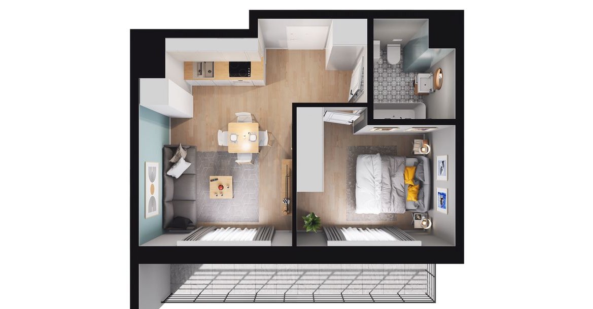 2-pokojowe mieszkanie 32m2 + taras Bez Pośredników