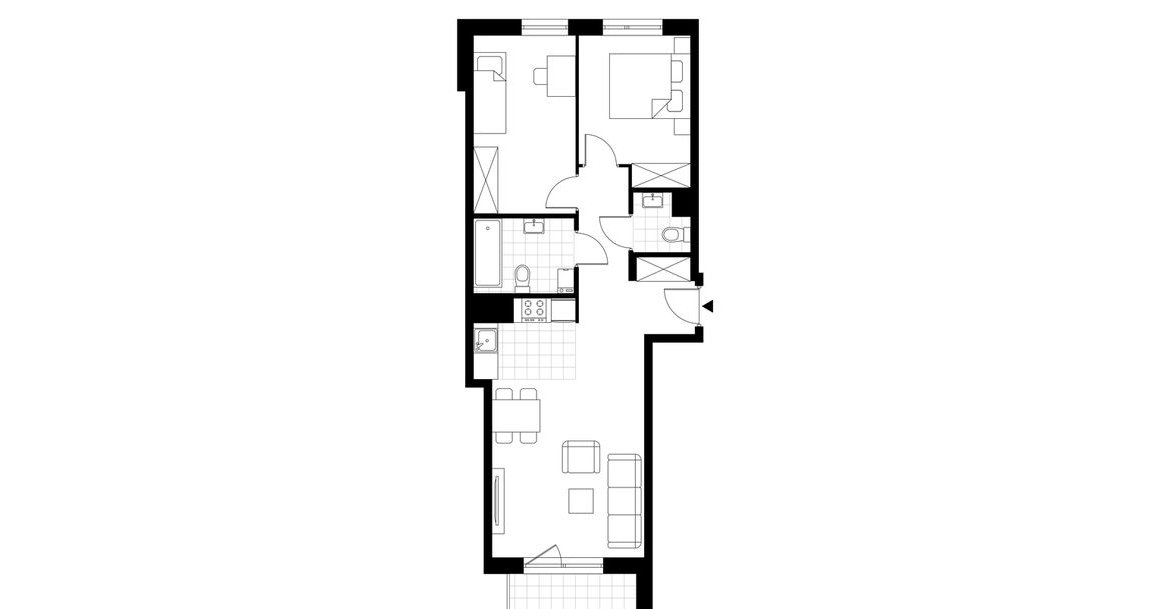3-pokojowe mieszkanie 58m2 + loggia