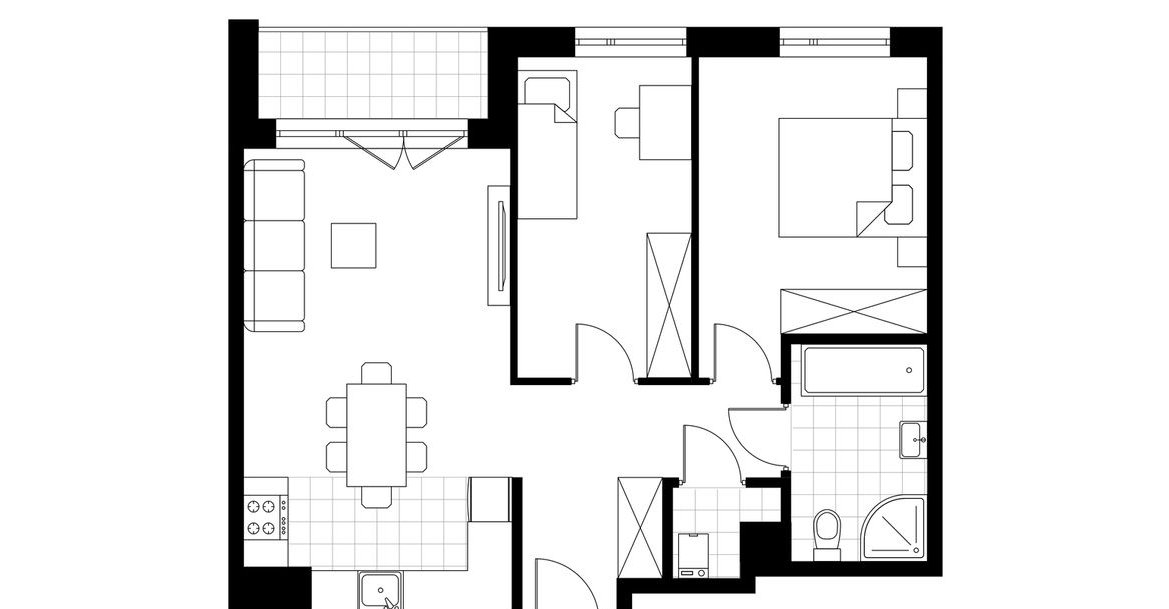 3-pokojowe mieszkanie 58m2 + loggia