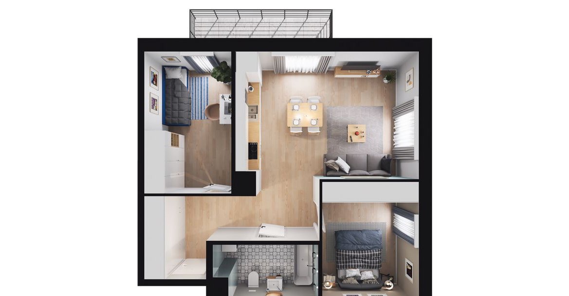 3-pok. mieszkanie 55m²+balkon | gotowe do odbioru