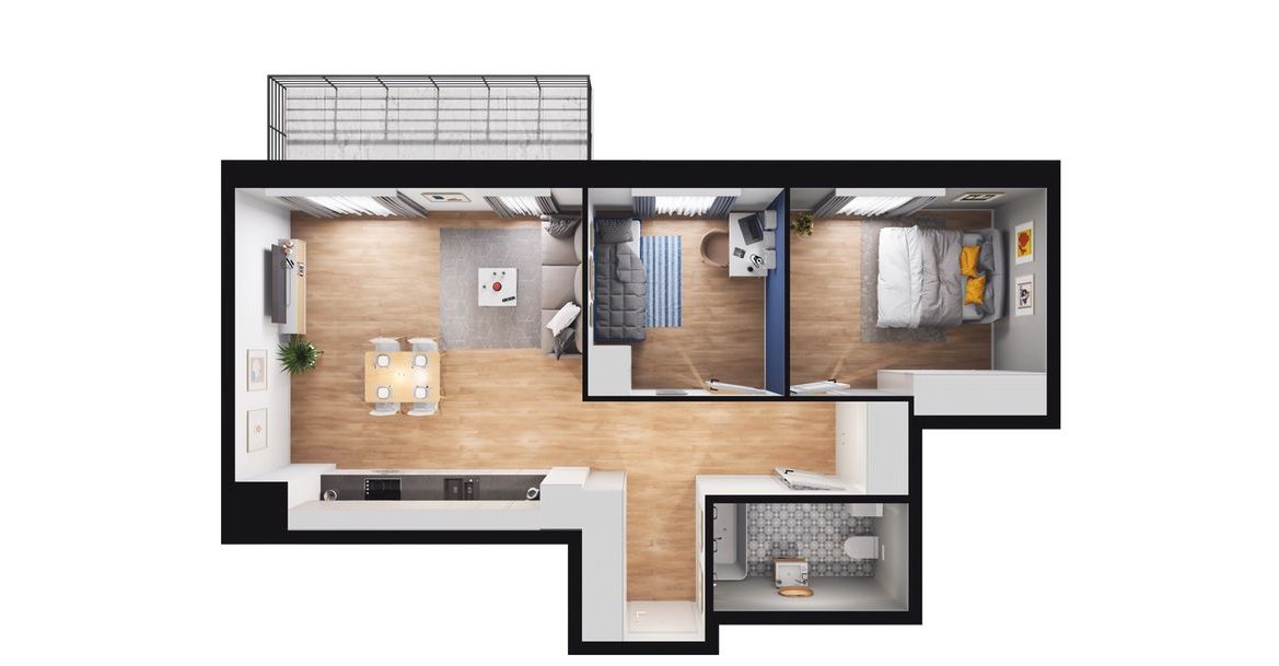 3-pokojowe mieszkanie 56m2 + balkon Bez Prowizji