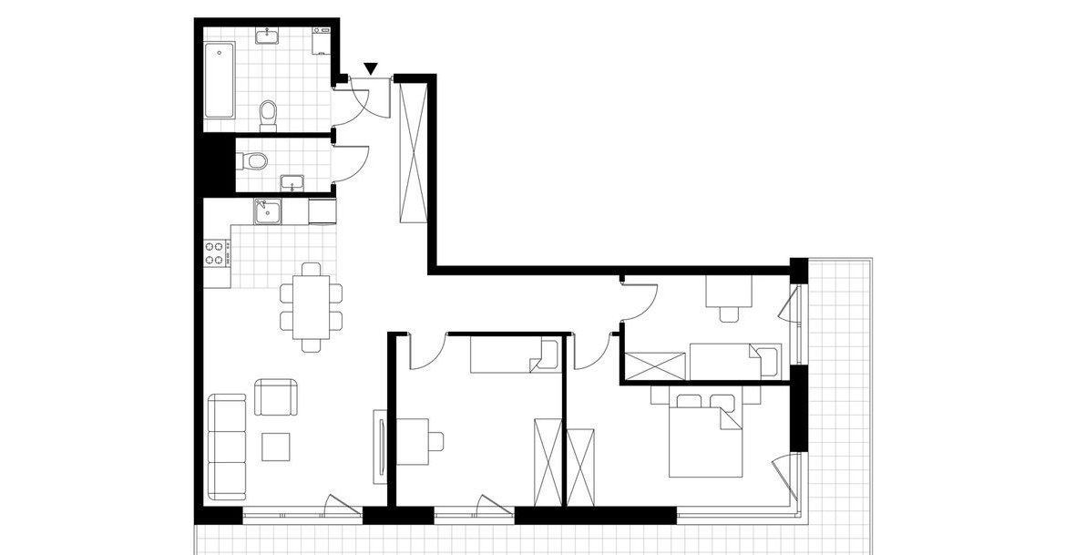 4-pokojowe mieszkanie 86m2 + balkon