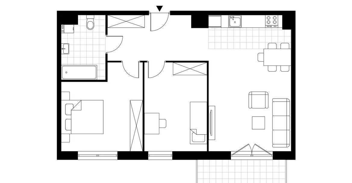 3-pokojowe mieszkanie 64m2 + balkon